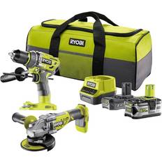 Ryobi Meuleuses d'angle Ryobi Perceuse Et Meuleuse 18V One+ 1x2.0 Ah + 1x5.0 Ah