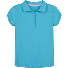 Turquoise Polo Shirts Children's Clothing Nautica Girls' Big School Uniform Short Sleeve Pique Polo, Turquoise