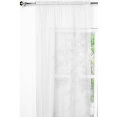 Curtains & Accessories Enhanced Living Sheer Plain Woven Voile Slot Top