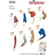 Needlework Patterns Simplicity Misses' Vintage Set of Sleeves-10-12-14-16-18-20-22