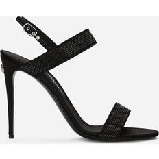 Dolce & Gabbana Sandaletten Dolce & Gabbana KIM rhinestone sandals jet_black