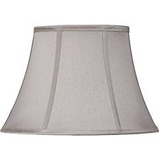 Brass Lamp Parts Pewter Gray Shade 15"