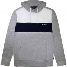 Ben Sherman Jumpers Ben Sherman Panelled Grey Hoodie Cotton