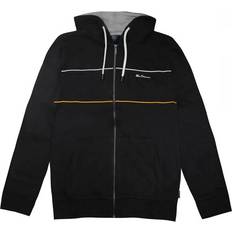 Ben Sherman Outerwear Ben Sherman Logo Black Track Jacket Cotton