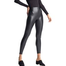 Skinn Tights Yummie Faux Leather Leggings in Black. L, M, XS