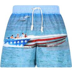 Palm Angels Herr Badkläder Palm Angels "Getty Speedyboat" Swim Shorts Light Blue