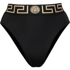 Versace Bikini's Versace High Waist Bikinislip Met Greca Rand - Zwart