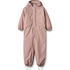 Blomstrede Regndragter Børnetøj Wheat Aiko Thermal Rainsuit - Powder Rose Flowers (7106h-975-977)