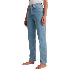 NA-KD Straight High Waist Jeans - Blue
