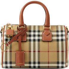 Burberry Crossbody Bags Burberry Check Bowling Mini Shoulder Bag - Vntg Chk/Briar Brown