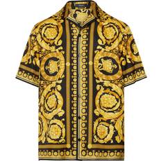 Gold - Men Shirts Versace Barocco Silk Shirt - Gold