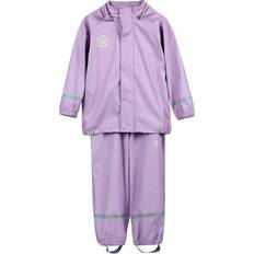 92 Regenanzüge Color Kids Regenkleidung m. Träger PU Lavender Mist Jahre 98 Regenkleidung