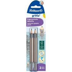 Beige Graphite Pencils Pelikan Bleistift griffix Stärke B, 2er Set