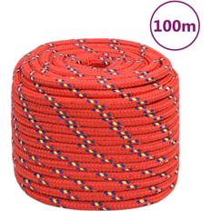 Entretien du bois vidaXL Bootsseil Rot 16 mm 100 m Polypropylen Red