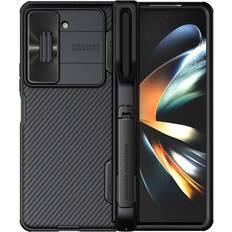 Accessoires de téléphones portables Nillkin Coque pour Samsung Galaxy Z Fold 5 Protection Caméra Béquille Support CamShield Noir