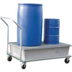 Cemo Transportal drypbakke med drejelige hjul 210 l L1090xB860xH1080mm med trådhylde