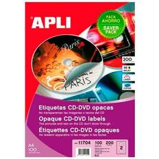 Cd etiketter Apli Bindemidler/etiketter CD/DVD Ark