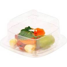 Cubertería Desechable Bigbuy Cooking Sæt til Smagsprøver polystyren Med låg Firkantet 6 stk