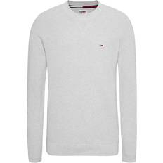 Tommy Jeans Embroidered Logo Cotton T-Shirt with Crew Neck and Long Sleeves