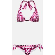 Dolce & Gabbana Red Bikinis Dolce & Gabbana Majolica triangle bikini red