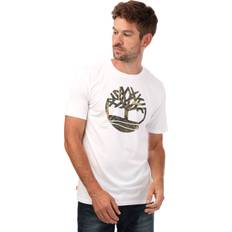 Timberland Men's Mens Seasonal Camo Logo T-Shirt White