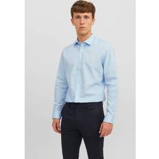 Bomull Skjortor Jack & Jones Slim Fit Formell Skjorta Blå