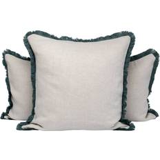 Mille Notti Pienza Kuddfodral 40x80 cm Beige/Grøn Pudebetræk Beige, Grøn