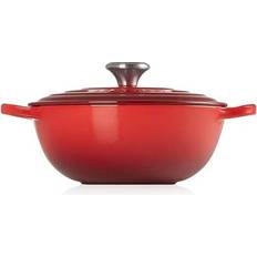 Stor gryde Le Creuset Cerise Signature med låg 32cm