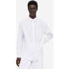H&M Skjortor H&M Herr Vit Linneskjorta Regular Fit