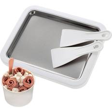 Ice cream freezer Instant Freezer Homemade Ice Cream Cold Plate Roller with 2 Spatulas