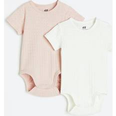 Orange Bodysuits Children's Clothing H&M Baby Orange 2-pack pointelle bodysuits