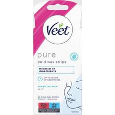 Veet wax strips Veet Pure Cold Wax Strips Face Sensitive Skin