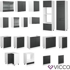 Armoires VICCO Meuble Cuisine R-Line Anthracite Campagne 40 cm Armoire