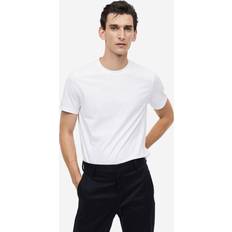 H&M Herr T-shirts H&M Herr Vit T-shirt pimabomull Slim Fit