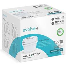 Bianco Filtri dell'acqua Aqua Optima Cartuccia Filtro Acqua Confezione da 12 Evolve+