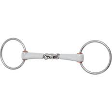 Double Jointed Snaffle Bit With Rings For Horse - Argenté