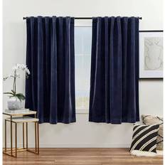 Navy blue velvet curtains Exclusive Home Velvet Navy