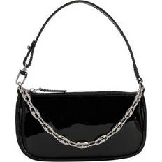 BY FAR Black Leather Mini Rachel Handbag