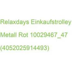 Rot Einkaufstrolleys Relaxdays Einkaufstrolley Metall rot