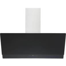 Respekta Köksfläkt Snedkåpa Vägghuva Huvudfri Glas 90 cm Svart LED 90cm, Svart
