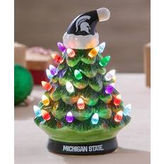 Evergreen "Michigan State Spartans 8"" Light Up Ceramic Christmas Tree