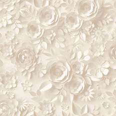 Muriva Origami Flowers Cream Yellow