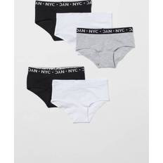 Knickers Children's Clothing H&M Girls Black 5-pack cotton hipster briefs