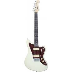 Indio Offset OS30 DLX Electric Guitar with Gig Bag, Ivory White