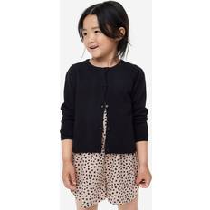 Black Cardigans Children's Clothing H&M Girls Black Fine-knit cotton cardigan