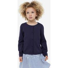 H&M Cardigans H&M Girls Blue Fine-knit cotton cardigan