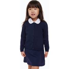 Blue Cardigans Children's Clothing H&M Girls Blue Fine-knit cardigan