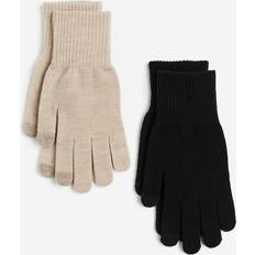 Beige - Women Gloves & Mittens H&M Ladies Beige 2-pack touchscreen gloves