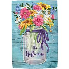 Water Cans Personalized Mason Jar Floral Garden Flag