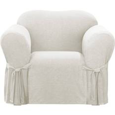 Sure Fit Farmhouse Basketweave One Loose Chair Cover Beige